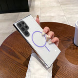 Magnetic Transparent Hard PC Phone Cases For Samsung
