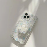 Artistic Flower With Holder Case For Samsung