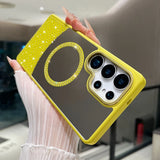 Glitter Diamond Magnetic Mirror Case For Samsung