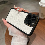 3D Rose Flowers Leather Case for iPhone