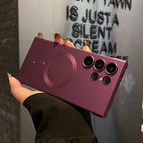 Ultra-Thin Frameless Metallic Paint  Magnetic Case For Samsung