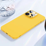 Ultra Thin Glass Camera Lens Film Candy Phone Case For iPhone