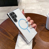 Magnetic Transparent Hard PC Phone Cases For Samsung