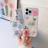 Cute Flower Clear Shockproof Case for iPhone