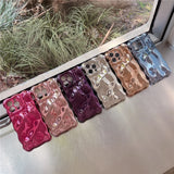 Luxury Plating Wrinkle Wavy Curly Edge Case For iPhone