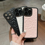 3D Rose Flowers Leather Case for iPhone