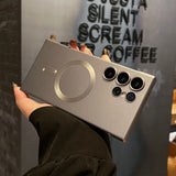 Ultra-Thin Frameless Metallic Paint  Magnetic Case For Samsung