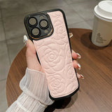 3D Rose Flowers Leather Case for iPhone