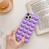 Cute 3D Love Heart Case For iPhone