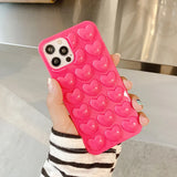 Cute 3D Love Heart Case For iPhone