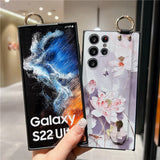 Luxury 3D Emboss Flower Holder Case for Samsung
