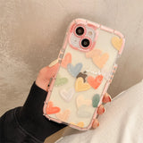 Cute Love Heart Soft Shockproof Case For iPhone