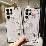 Luxury 3D Emboss Flower Holder Case for Samsung