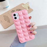 Cute 3D Love Heart Case For iPhone