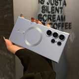 Ultra-Thin Frameless Metallic Paint  Magnetic Case For Samsung
