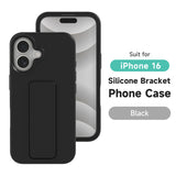 Luxury Liquid Silicone Folding Stand Bracket Case For iPhone