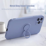 Liquid Silicone Finger Ring Magnetic Holder Case For iPhone