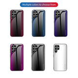 Luxury Tempered Glass Film Phone Case For Samsung