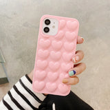 Cute 3D Love Heart Case For iPhone