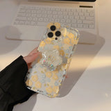 Artistic Flower With Holder Case For Samsung