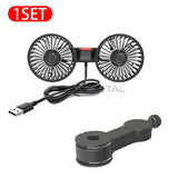 3-speed Car Seat Back Cooling Fan USB Charge Dual Head Fan 360 Degree Rotation Neck Cooler for Summer Car Accessories