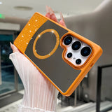 Glitter Diamond Magnetic Mirror Case For Samsung
