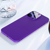 Ultra Thin Glass Camera Lens Film Candy Phone Case For iPhone