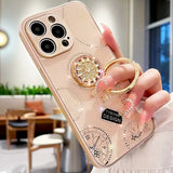 Luxury Rotating stand holder Phone Case For iPhone