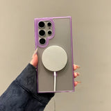 Luxury Translucent Candy Color Magnetic Case for Samsung