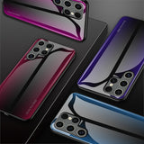 Luxury Tempered Glass Film Phone Case For Samsung
