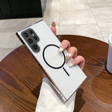 Magnetic Transparent Hard PC Phone Cases For Samsung