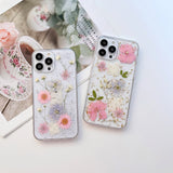 Cute Flower Clear Shockproof Case for iPhone