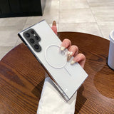 Magnetic Transparent Hard PC Phone Cases For Samsung