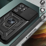 Bumpers Armor With Slide Camera Lens Case for Samsung