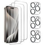 Tempered Glass Screen Protector with Lens Glass For iPhone
