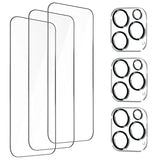 Tempered Glass Screen Protector with Lens Glass For iPhone