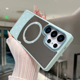 Glitter Diamond Magnetic Mirror Case For Samsung