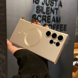 Ultra-Thin Frameless Metallic Paint  Magnetic Case For Samsung