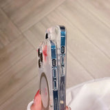 Flower Pattern Matte Transparent Magnetic Case For iPhone