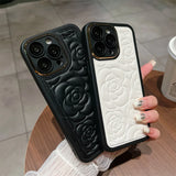 3D Rose Flowers Leather Case for iPhone