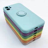 Liquid Silicone Finger Ring Magnetic Holder Case For iPhone