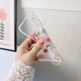 Cute Flower Clear Shockproof Case for iPhone