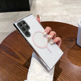 Magnetic Transparent Hard PC Phone Cases For Samsung