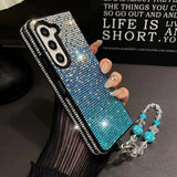 Gradient Full Diamond Gem Bracelet Case for Samsung Z Fold 6 5 4 3