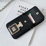 Luxury Rhinestone perfume Bottle Mirror Mobile Phone Case For iPhone