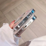 Flower Pattern Matte Transparent Magnetic Case For iPhone