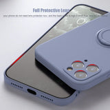 Liquid Silicone Finger Ring Magnetic Holder Case For iPhone