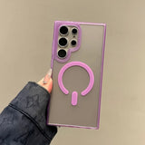 Luxury Translucent Candy Color Magnetic Case for Samsung