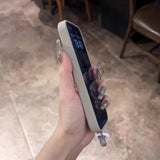 Lens Flat Liquid Silicone Magnetic Wrist Strap Case For iPhone