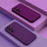 Original Square Liquid Silicone Case For Samsung